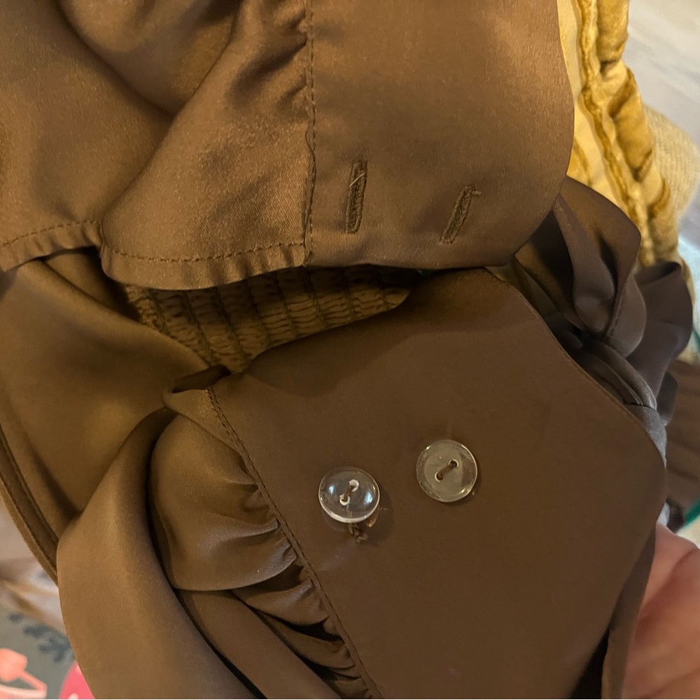 Ramy Brook Chocolate Pauline Puff Sleeve Blouse ::: current retail $375 - Picture 15 of 16